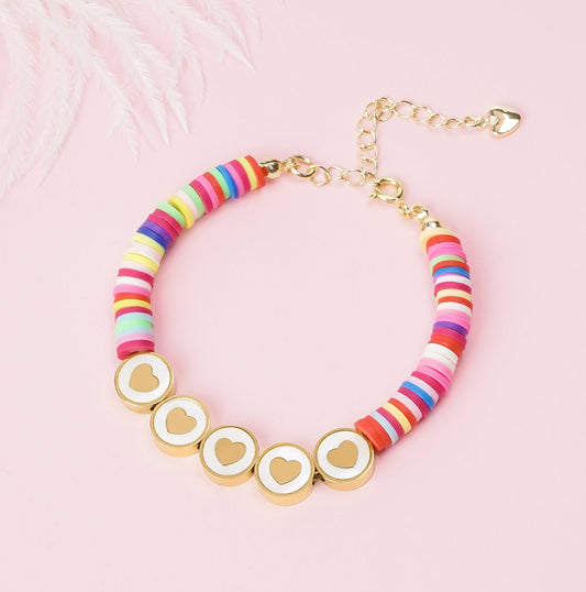 Soft Clay Personalized Letter Bracelet for Kids