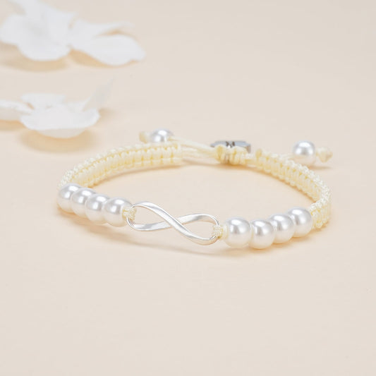 Custom Initial Handwoven Infinity Baby Bracelet