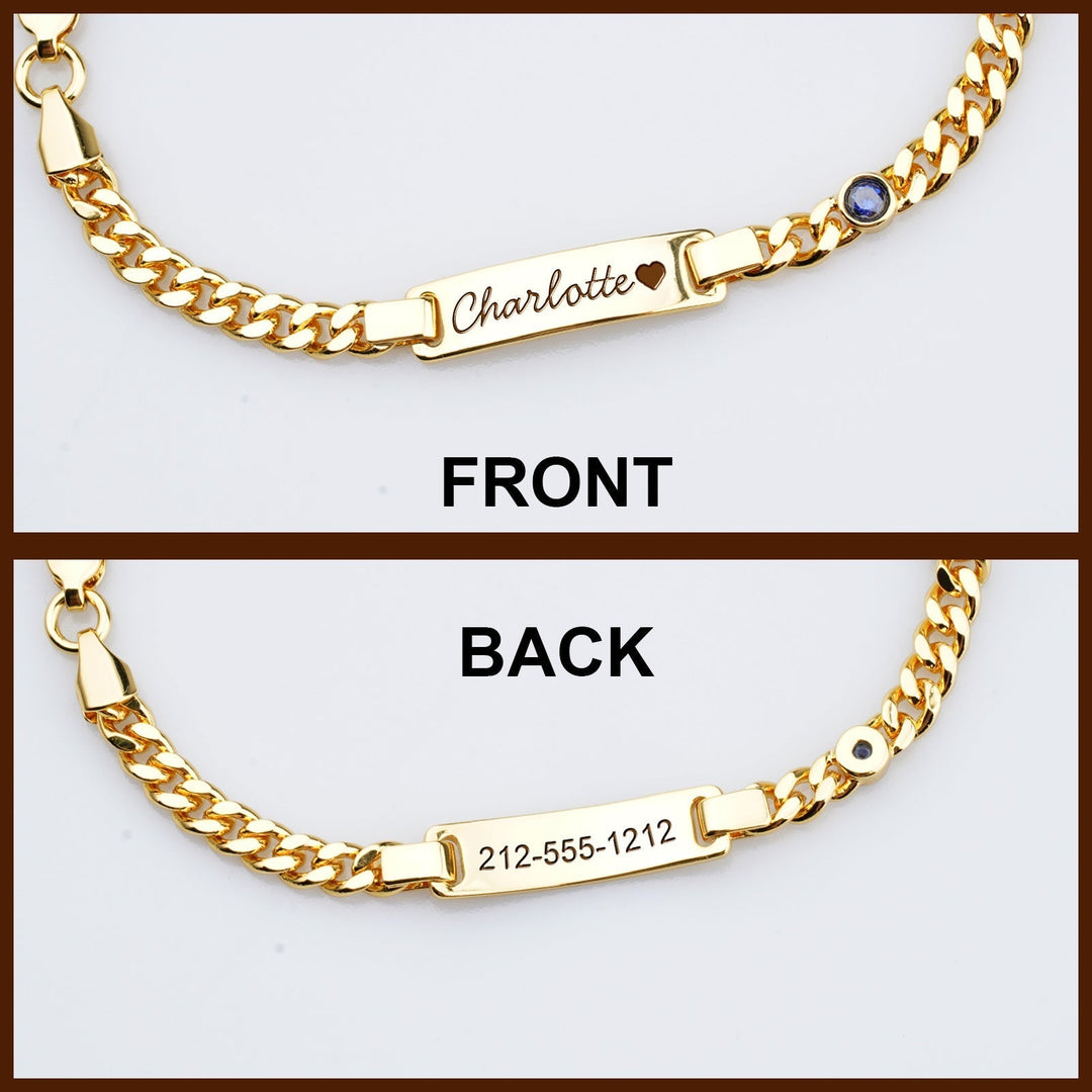 Personalized Baby Gold ID Bracelet