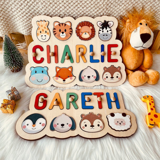 Personalized Wooden Baby Name Puzzle - Outlines