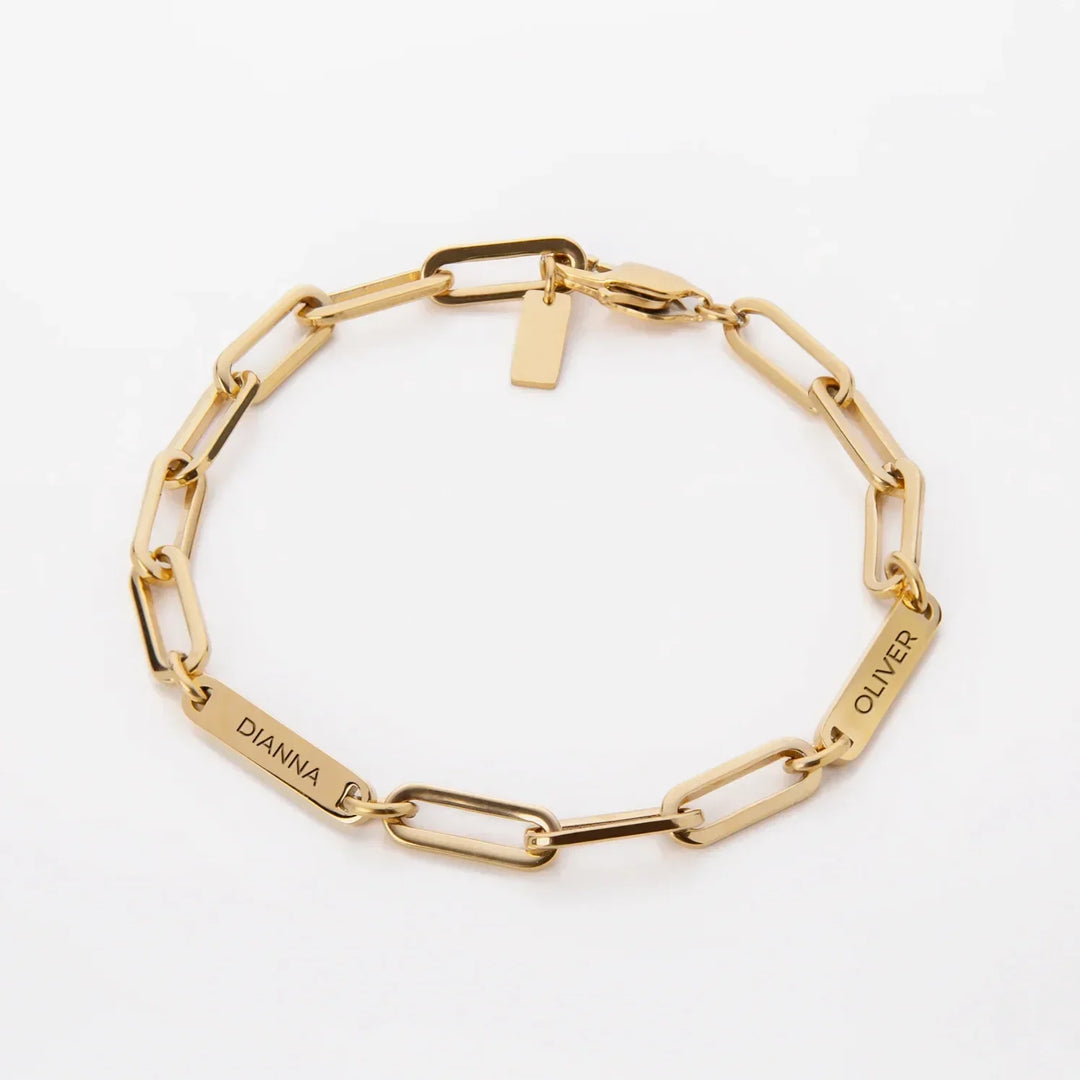 Personalized Name Paperclip Bracelet