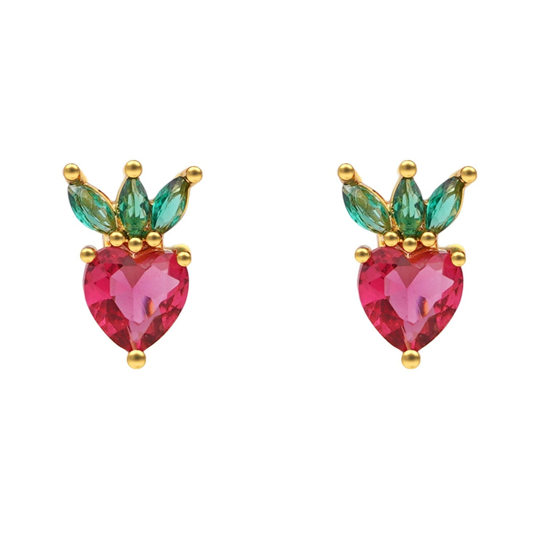 Crystal Strawberry Earrings