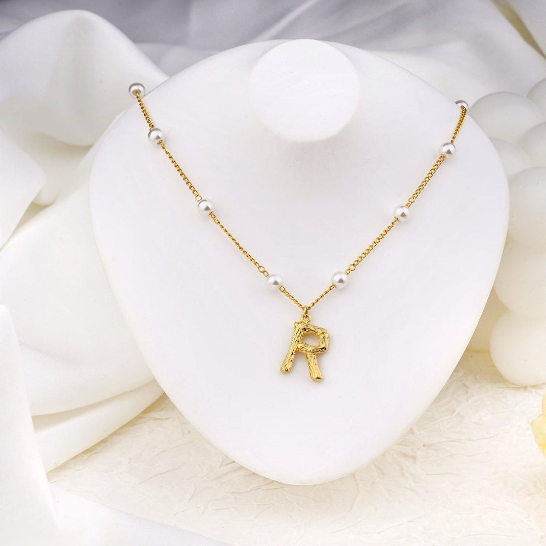 Children's Pearl Initial Necklace