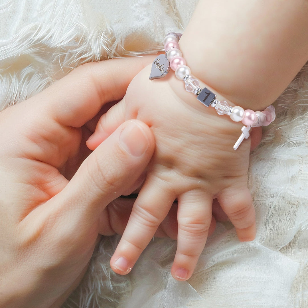 Personalized Name Baby 1st Birthday Bracelet