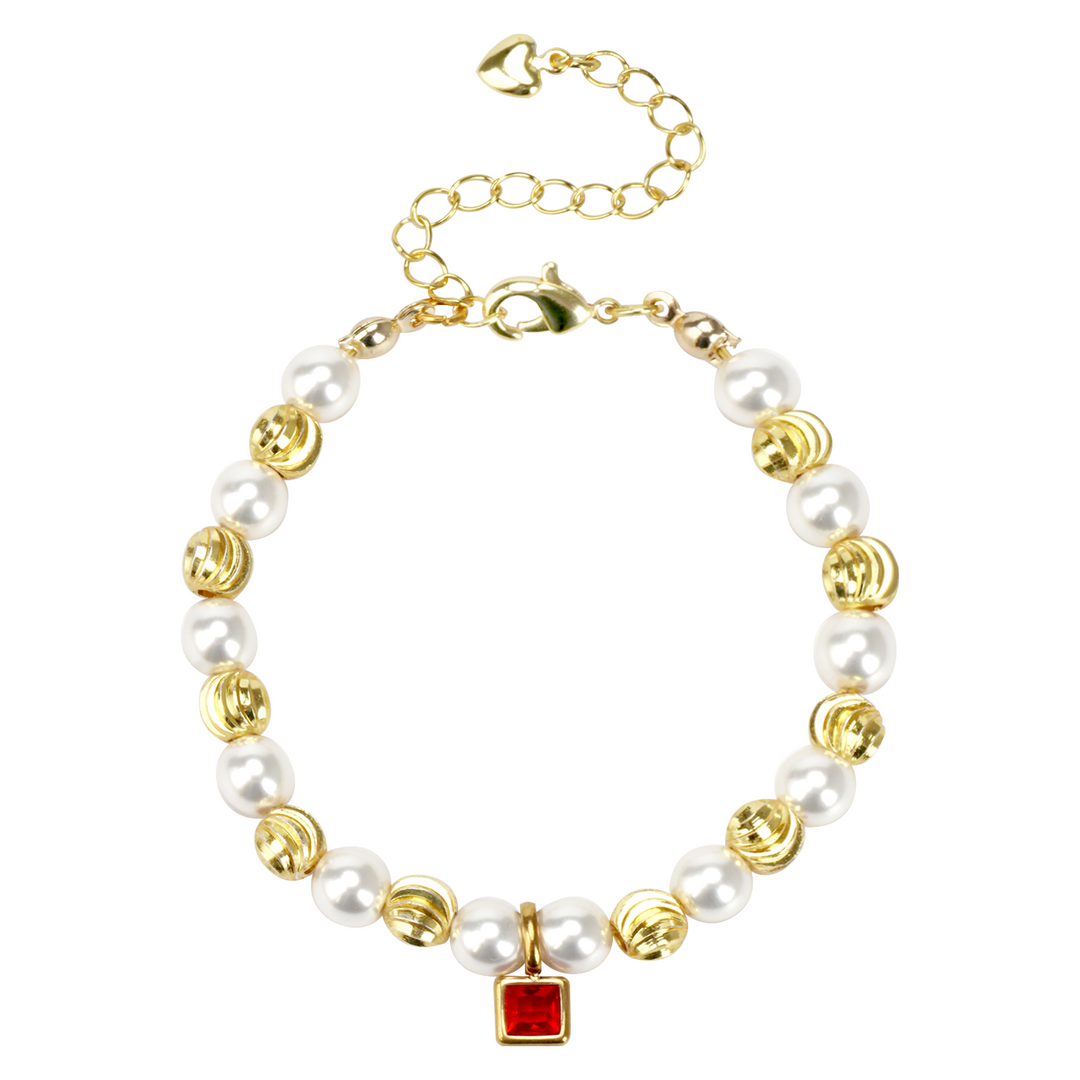 Personalised Baby Birthstone Pearl Bracelet