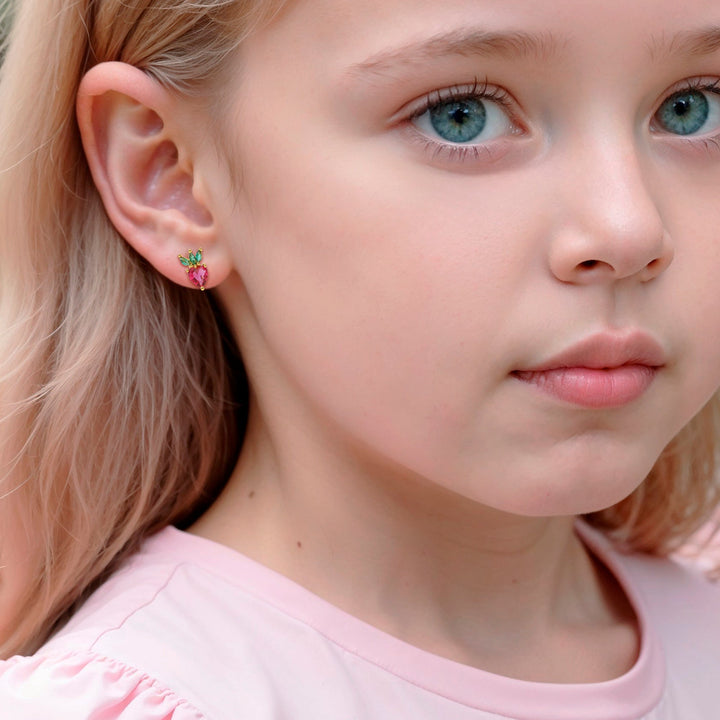 Crystal Strawberry Earrings