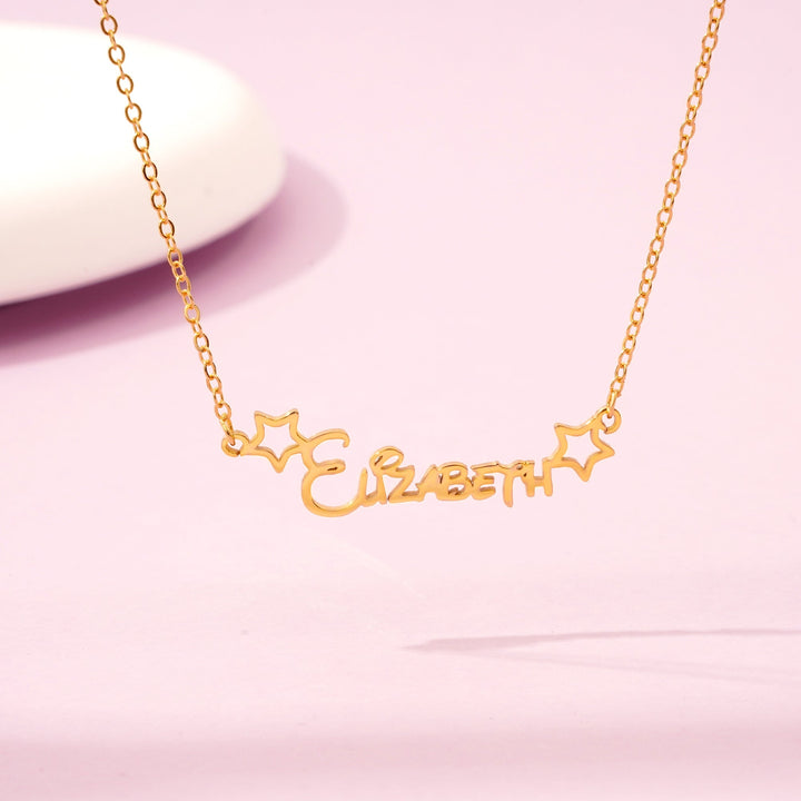 Star Childrens Name Necklace