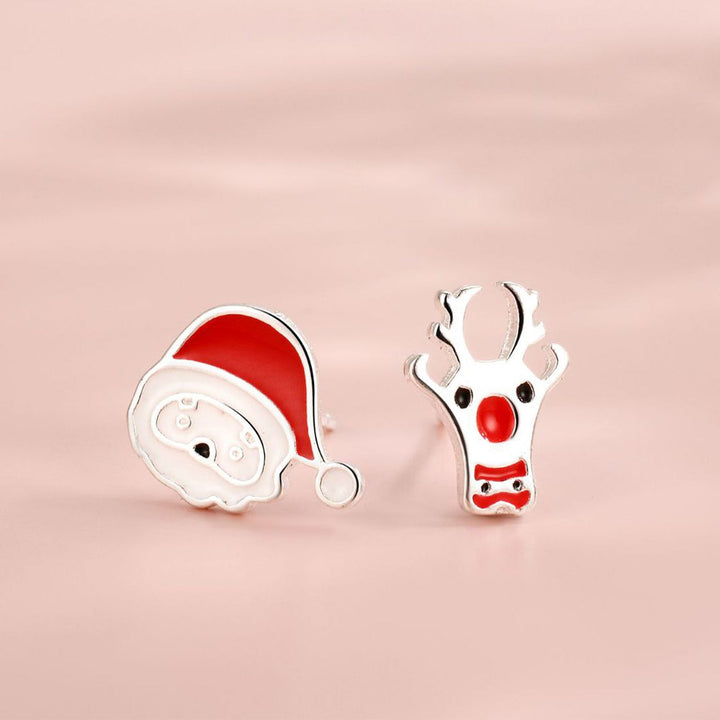 Children's Santa Claus and Rudolph Earrings