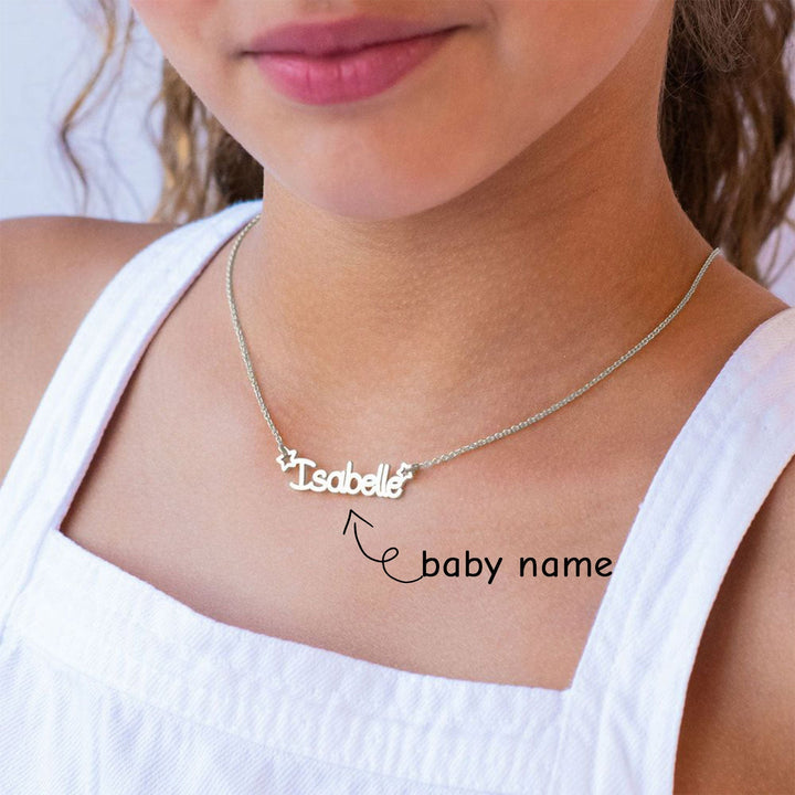 Star Childrens Name Necklace