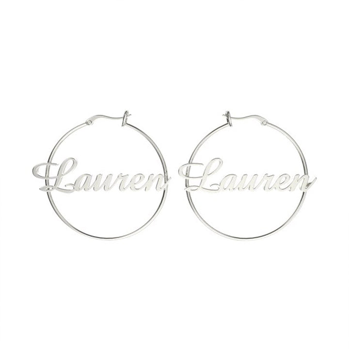 Personalized Children's Name Hoop Earrings