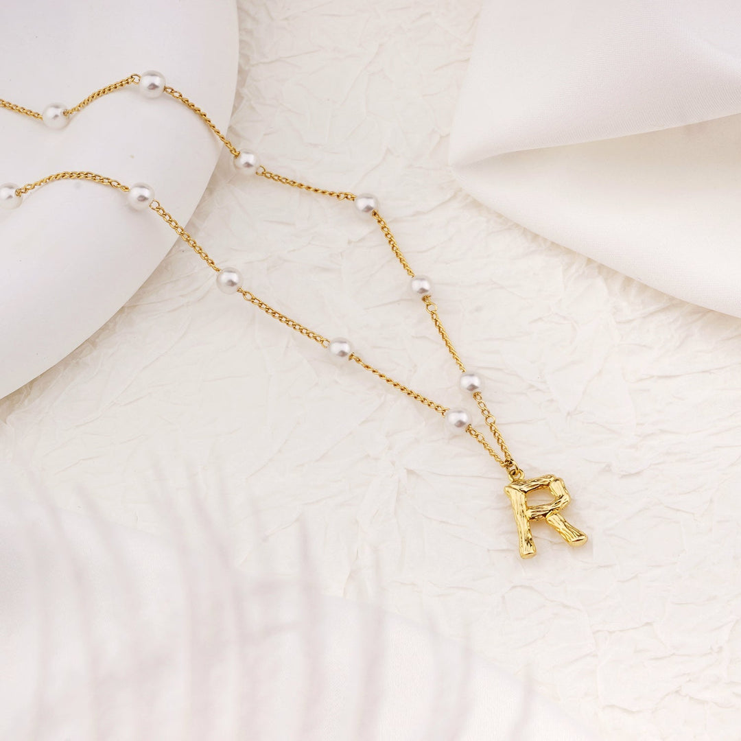 Children's Pearl Initial Necklace