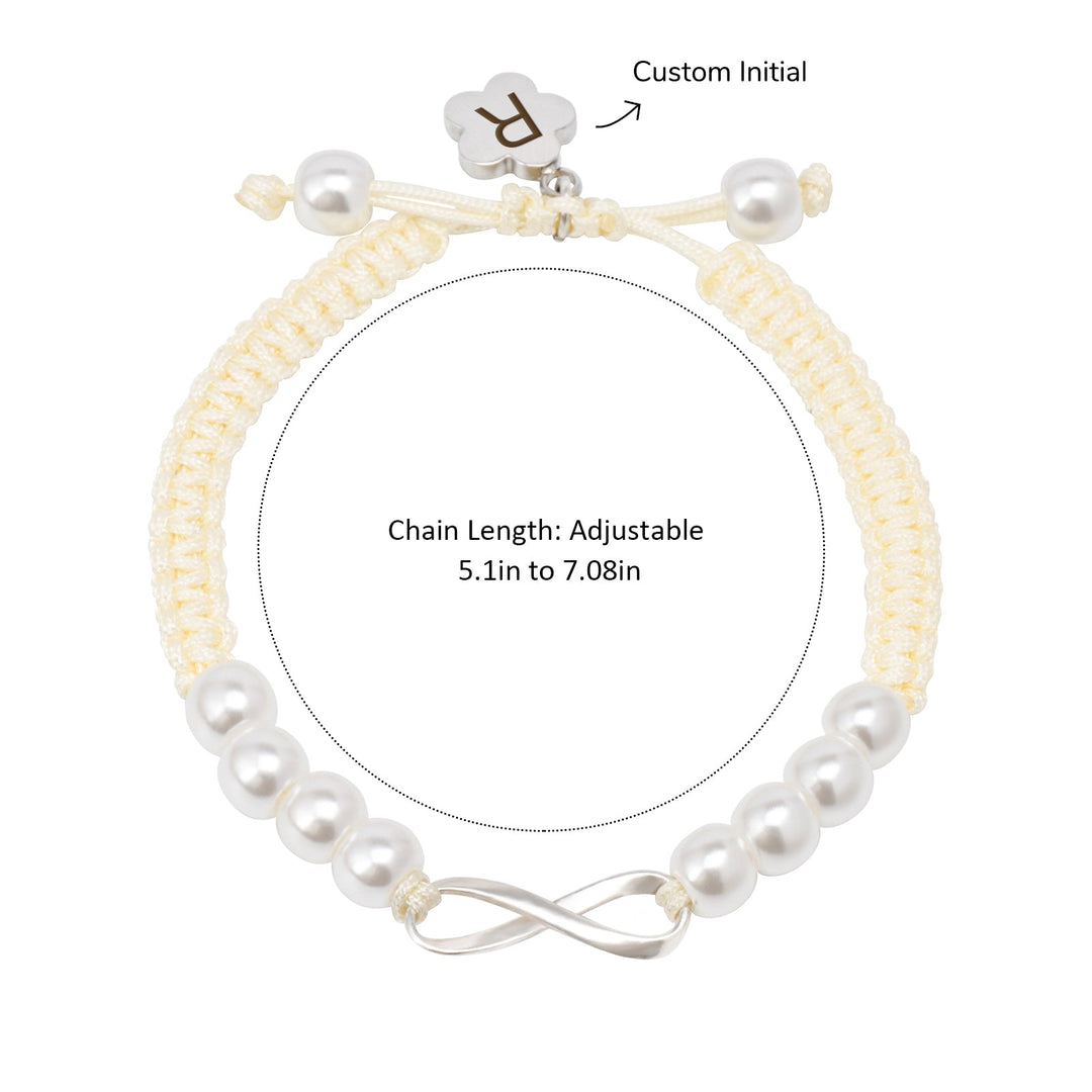 Custom Initial Handwoven Infinity Baby Bracelet