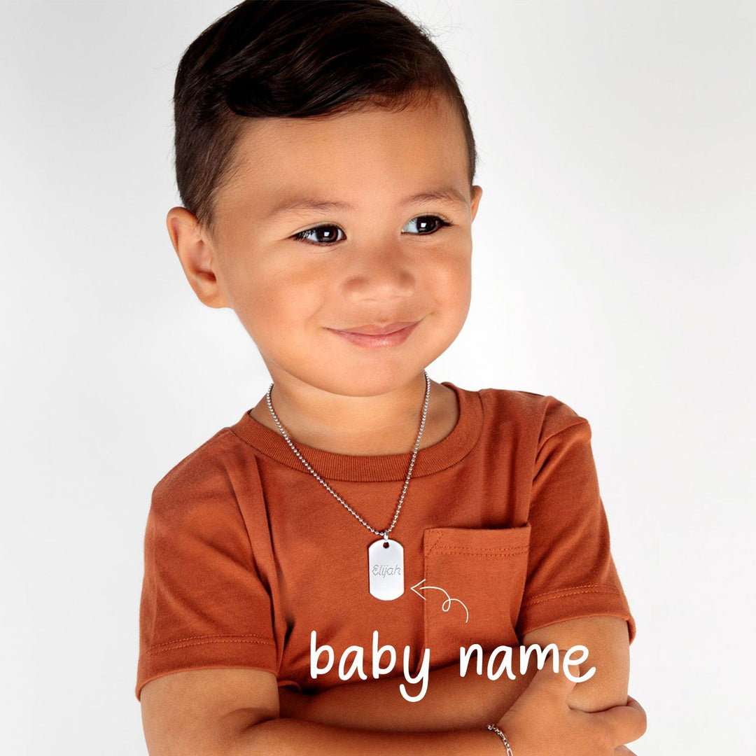 Engravable Boy's Nameplate Necklace