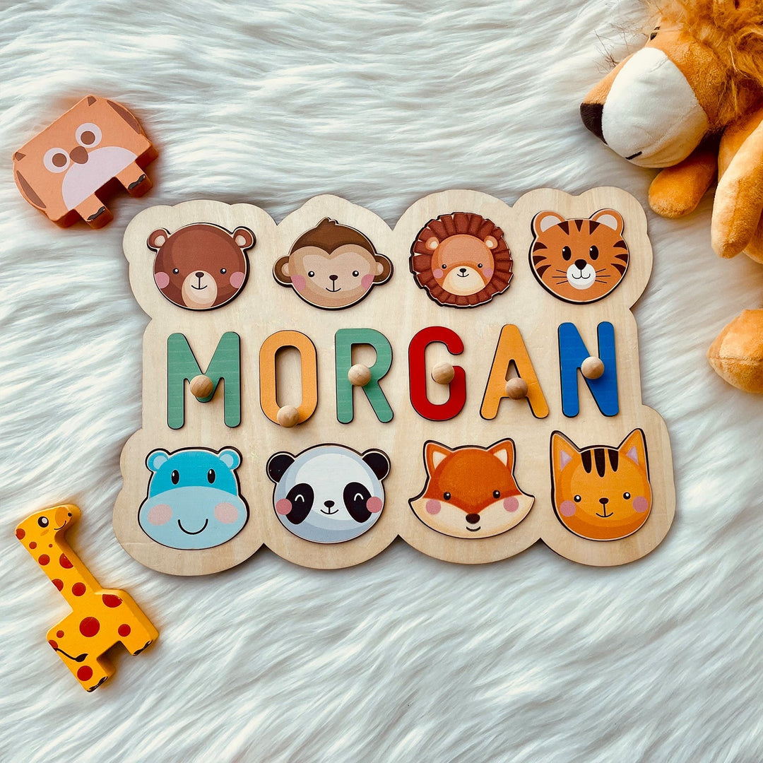 Custom Wooden Baby Name Puzzle - Outlines