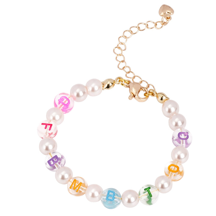Colorful Letter Beads Personalized Name Pearl Bracelet