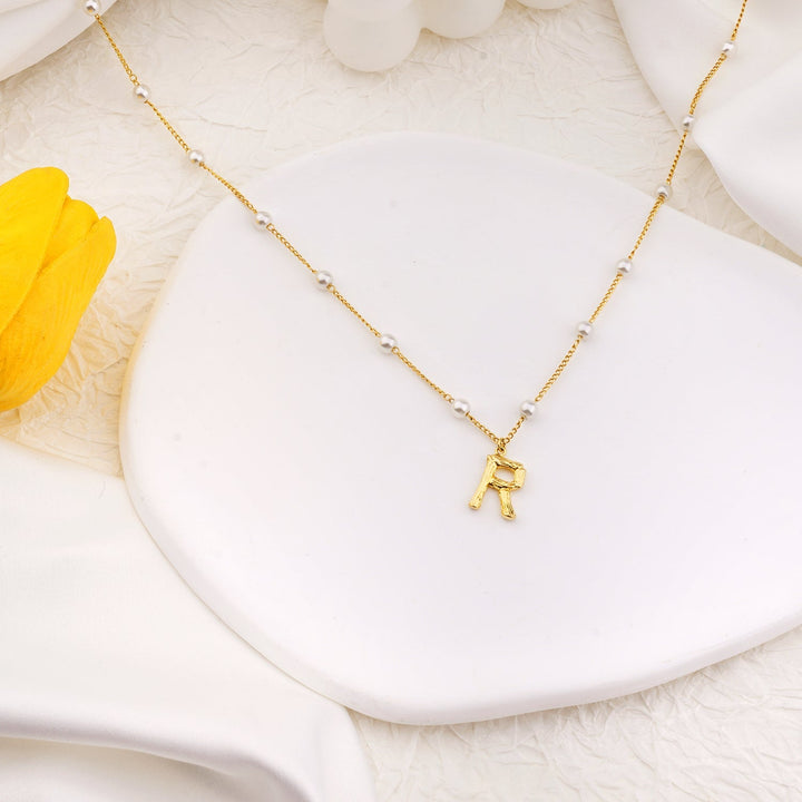 Children's Pearl Initial Necklace