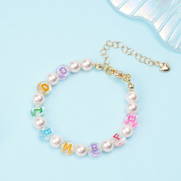 Colorful Letter Beads Personalized Name Pearl Bracelet