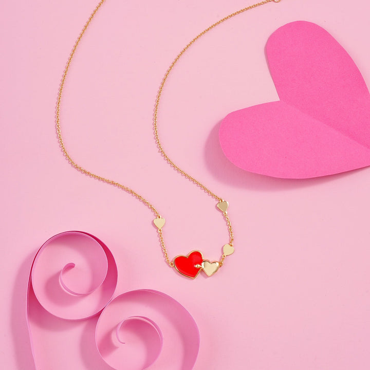 925 Sterling Silver Inseparable Hearts Personalized Name Necklace