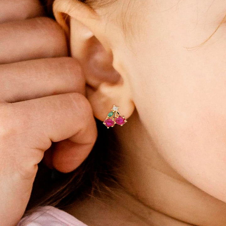 Crystal Cherry Earrings