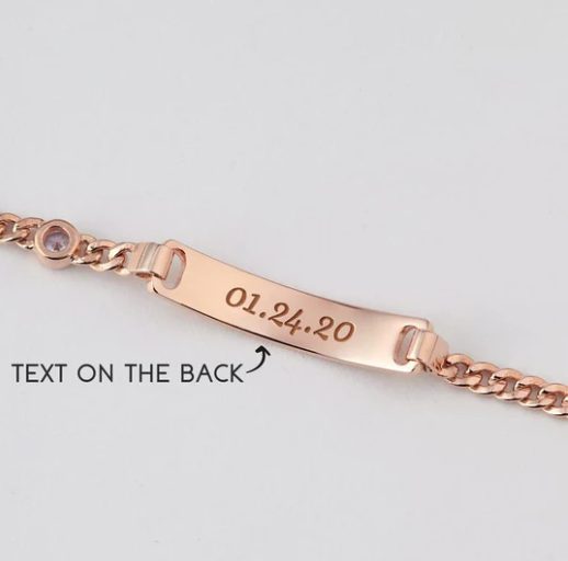 Boy And Girl's Birthstone Name Bracelet