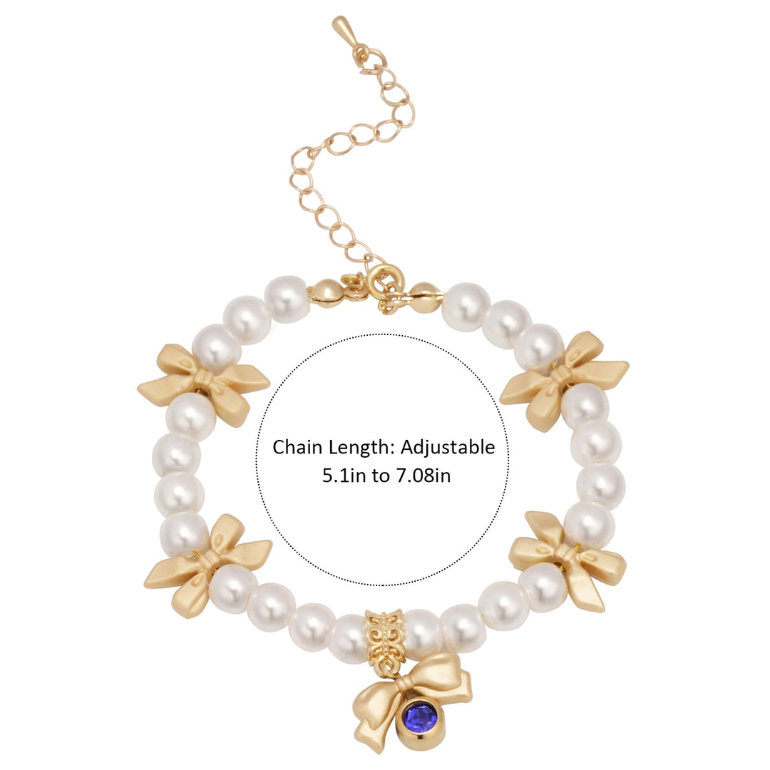 Personalized Girls Birthstone Bow Charm Bracelet