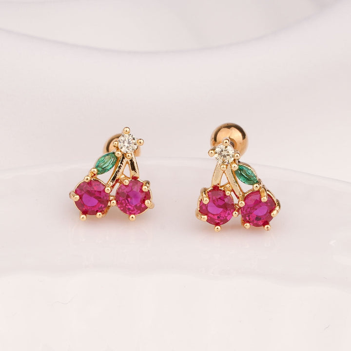 Crystal Cherry Earrings