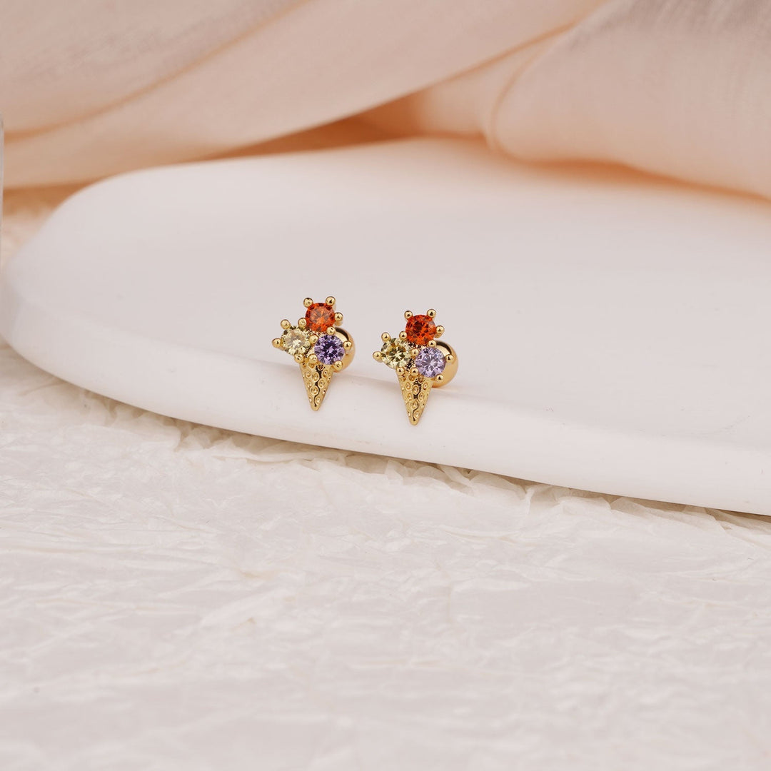 Crystal Ice Cream Earrings