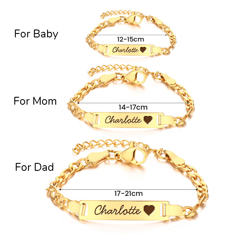 Baby Name Bracelet Family Set