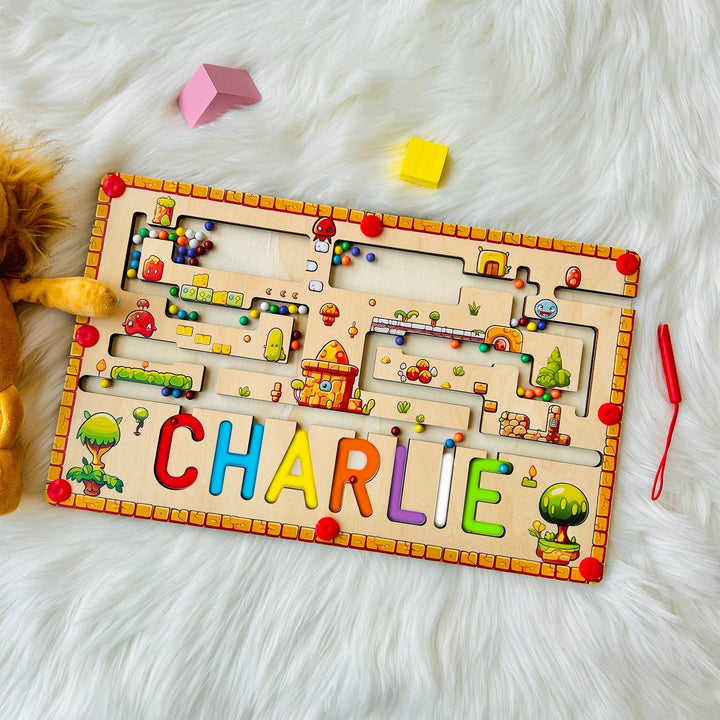 Custom Wooden Labyrinth Name Puzzle