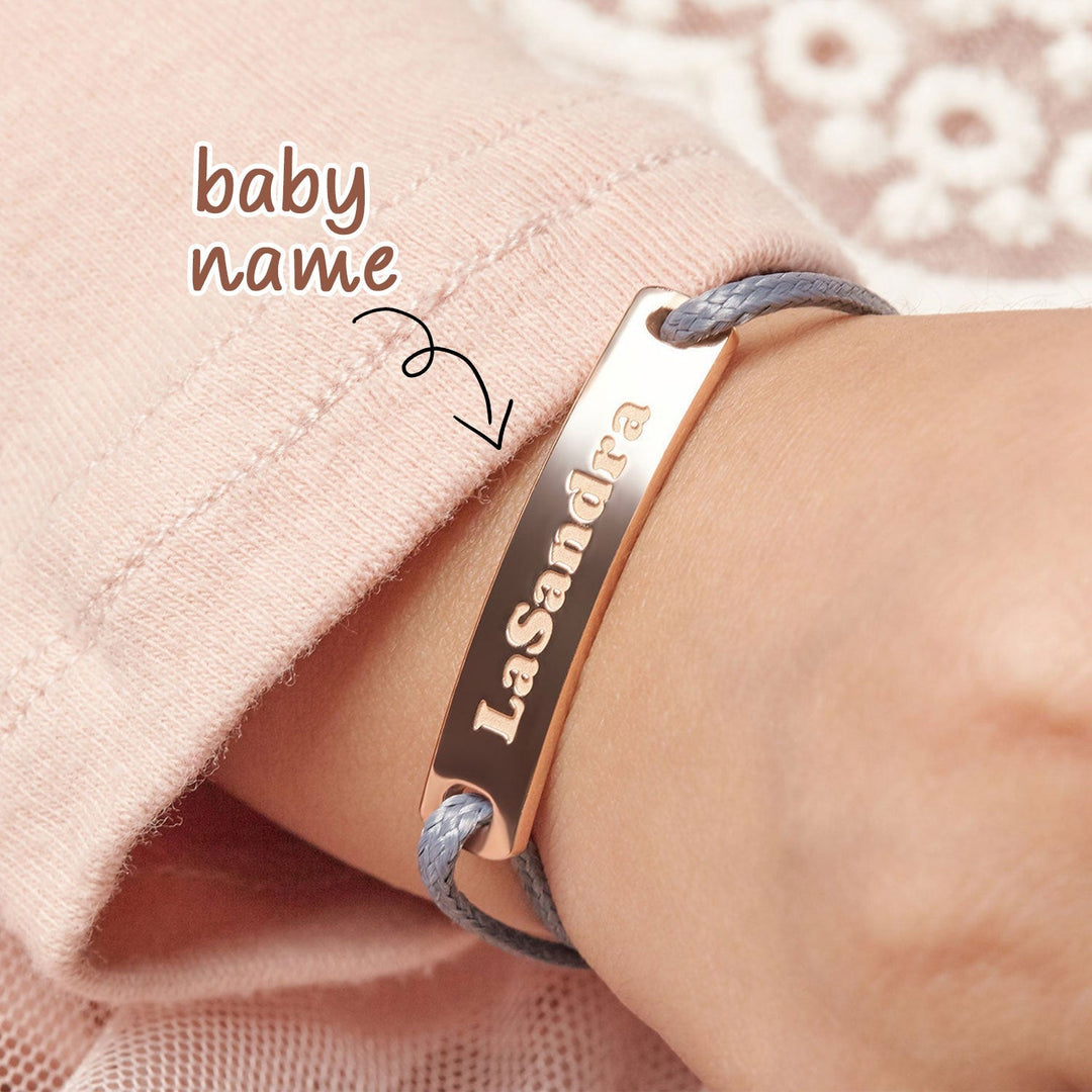 Braided Rope Baby Name Bracelet