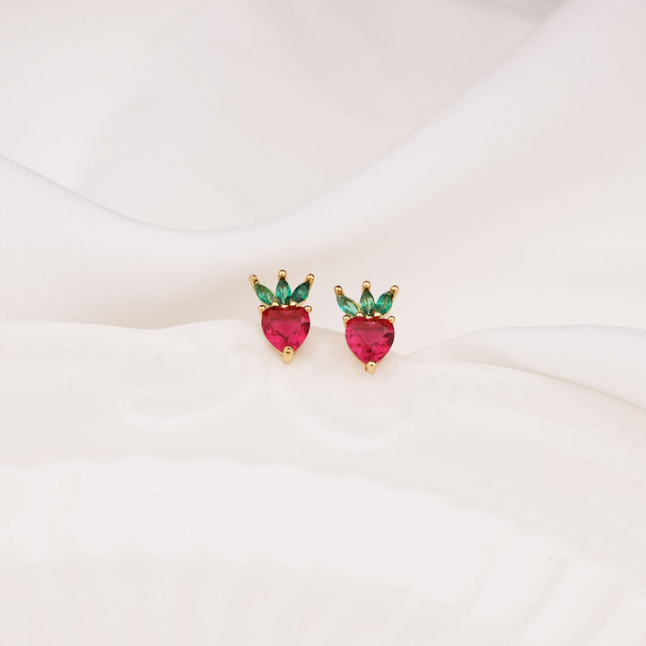 Crystal Strawberry Earrings