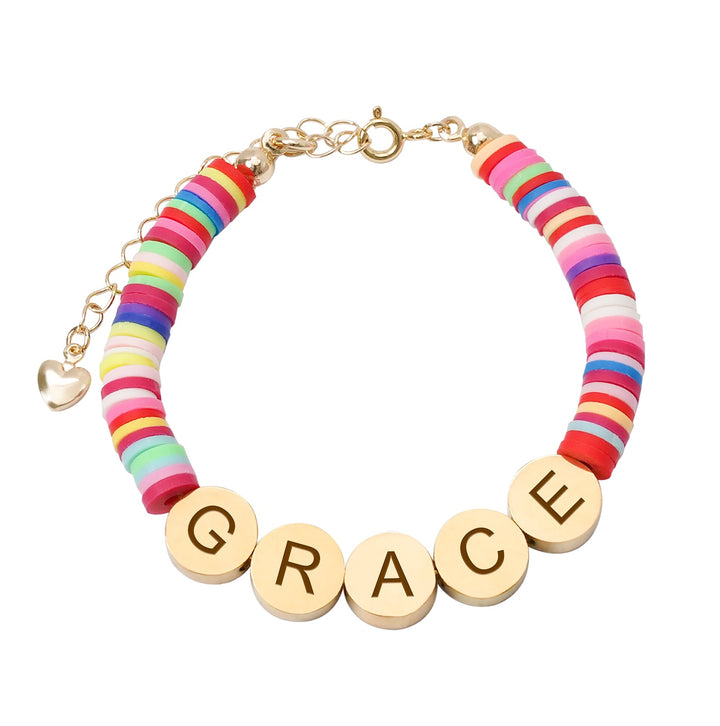Soft Clay Personalized Letter Bracelet for Kids