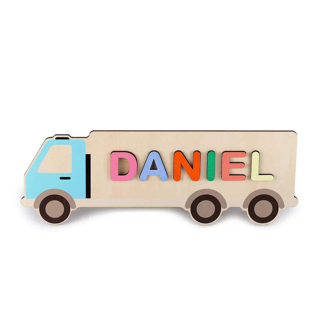 Wooden Cartoon Baby Name Puzzle