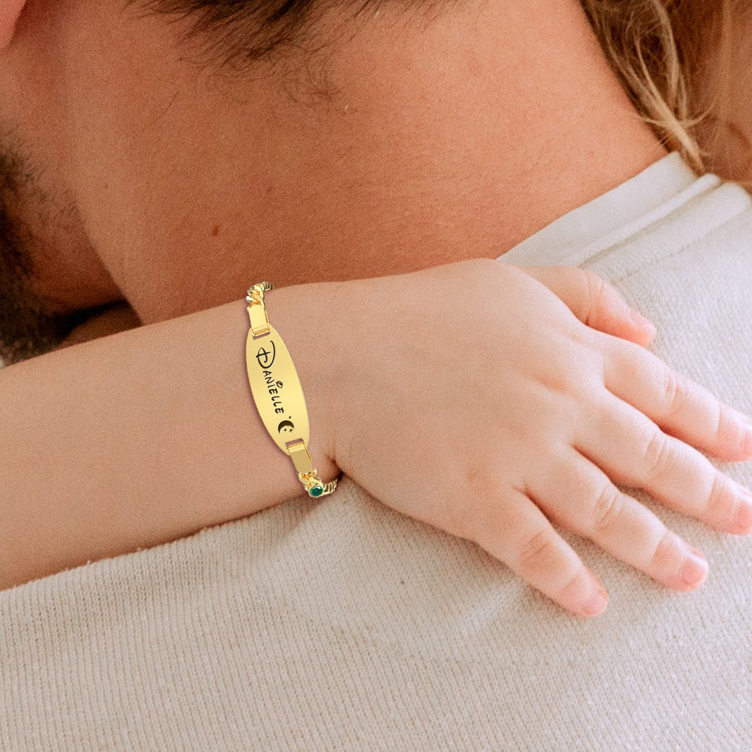 Oval Engravable Baby Bracelet