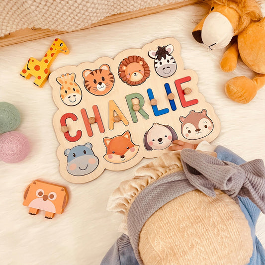 Custom Wooden Baby Name Puzzle - Outlines