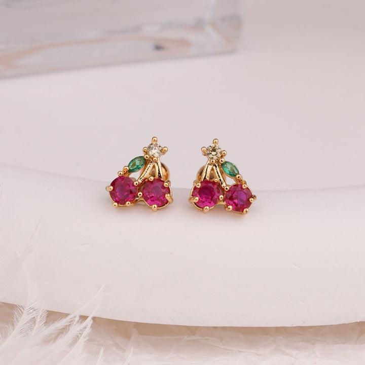 Crystal Cherry Earrings