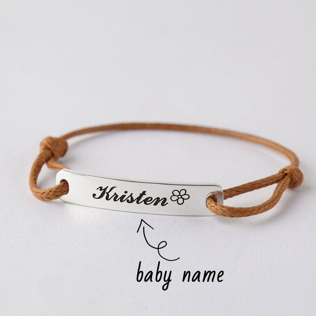 Braided Rope Baby Name Bracelet