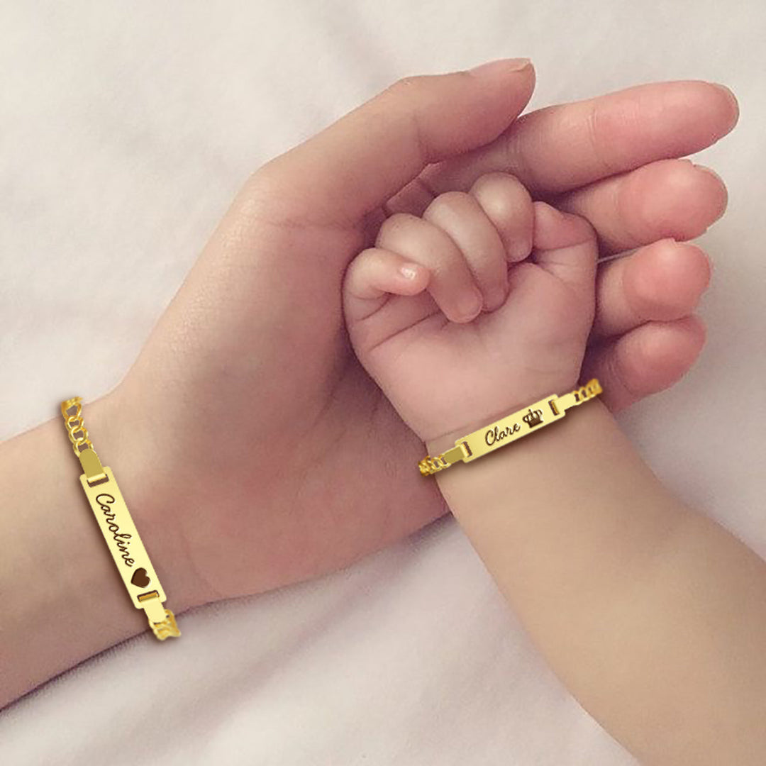 Baby Name Bracelet Family Set