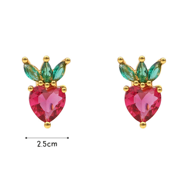 Crystal Strawberry Earrings