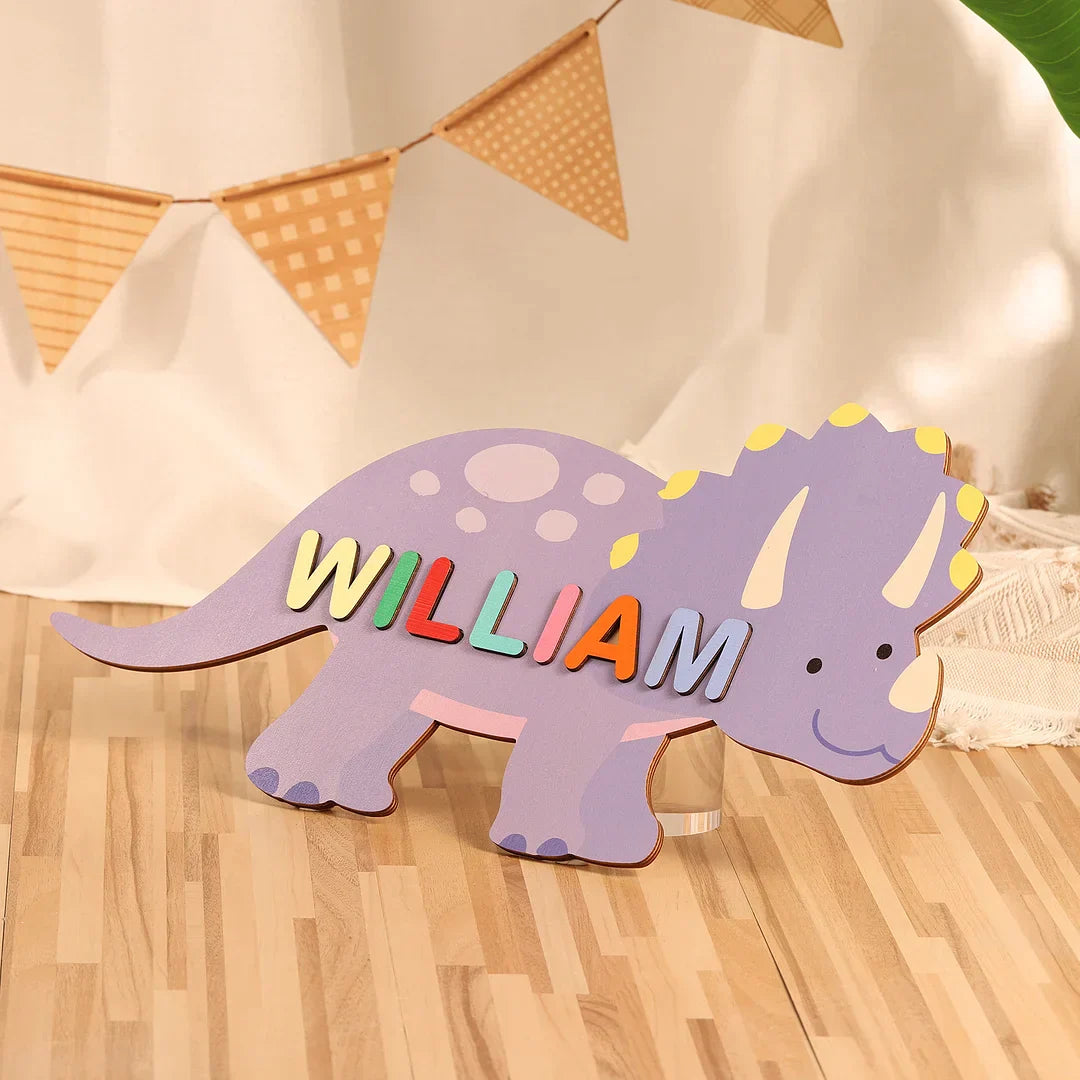 Wooden Cartoon Baby Name Puzzle