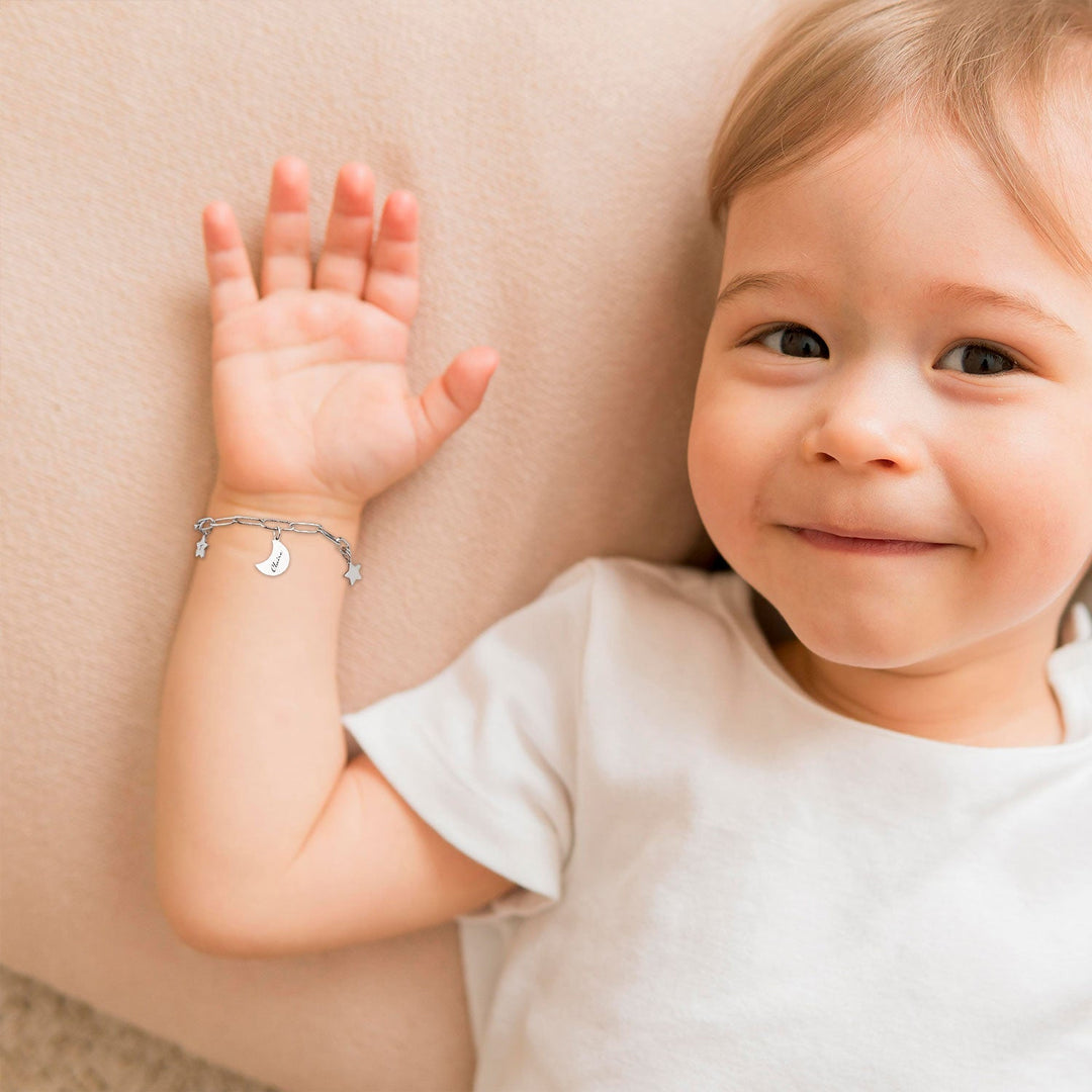 Kids Star and Moon Name Bracelet