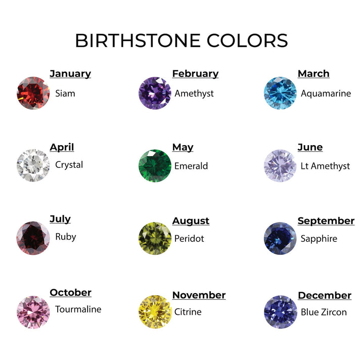Boy And Girl's Birthstone Name Bracelet