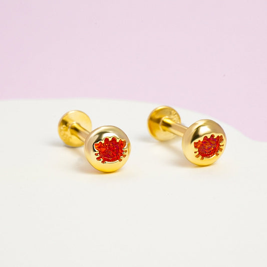 Delicate Ocean Creature CZ Girls Earrings