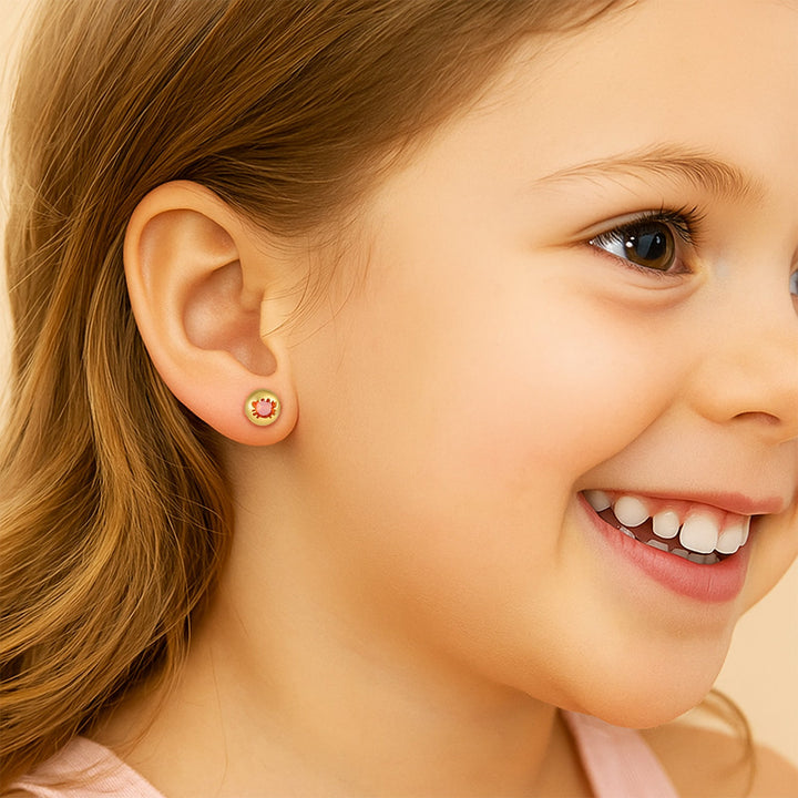 Delicate Ocean Creature CZ Girls Earrings