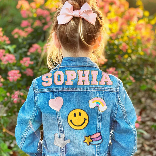 Personalized Kids Patch Jean Jacket