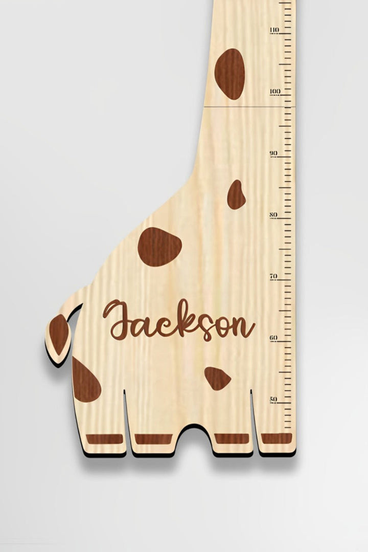 Personalized Wooden Giraffe Growth Chart Height Ruler