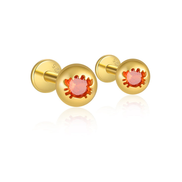 Delicate Ocean Creature CZ Girls Earrings