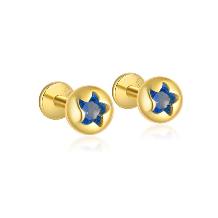 Delicate Ocean Creature CZ Girls Earrings