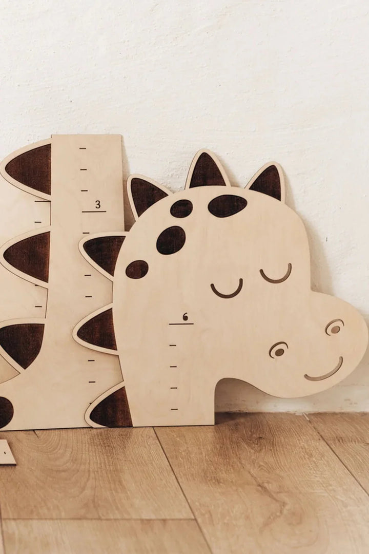 Personalized Wooden Baby Name Growth Chart - T-rex