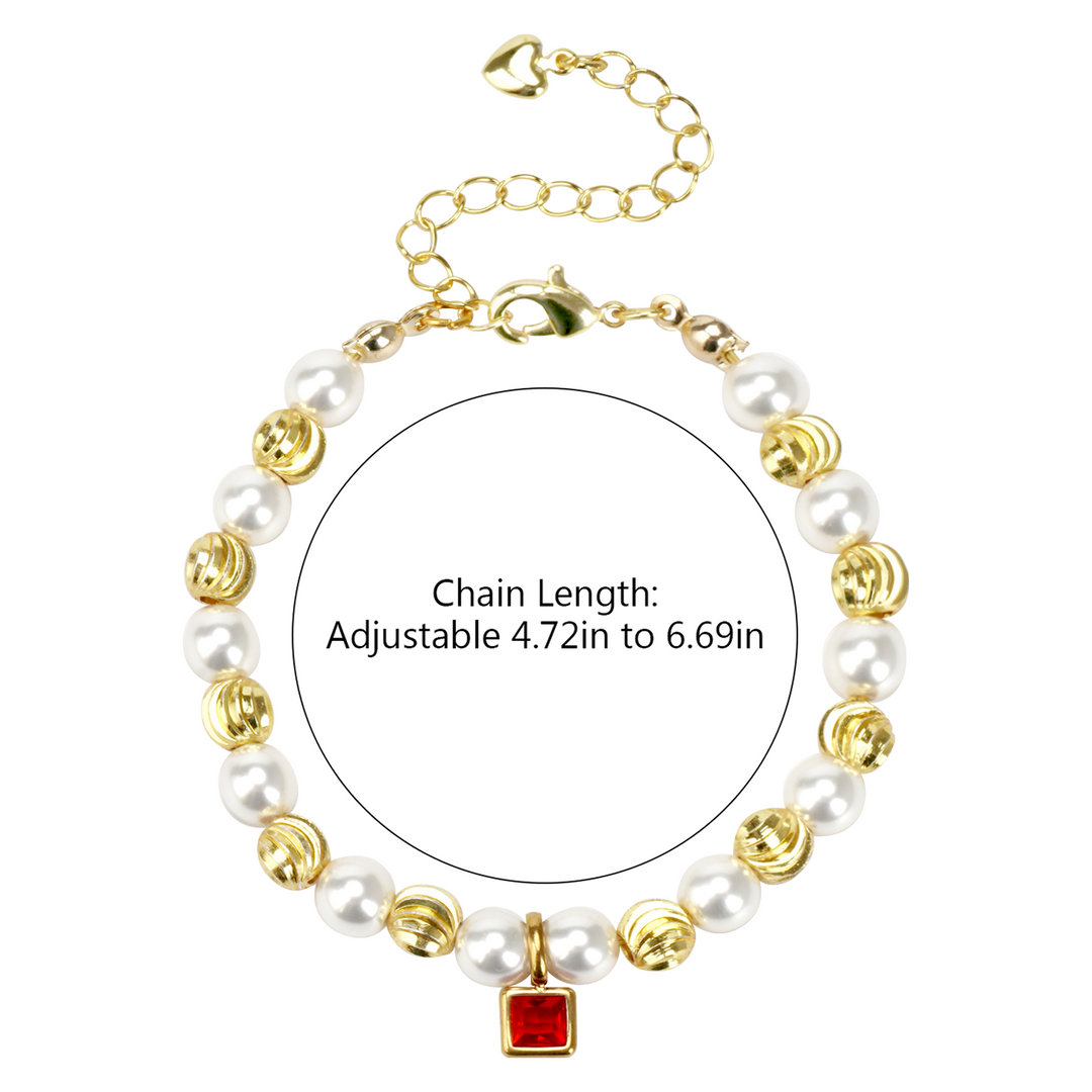 Personalised Baby Birthstone Pearl Bracelet